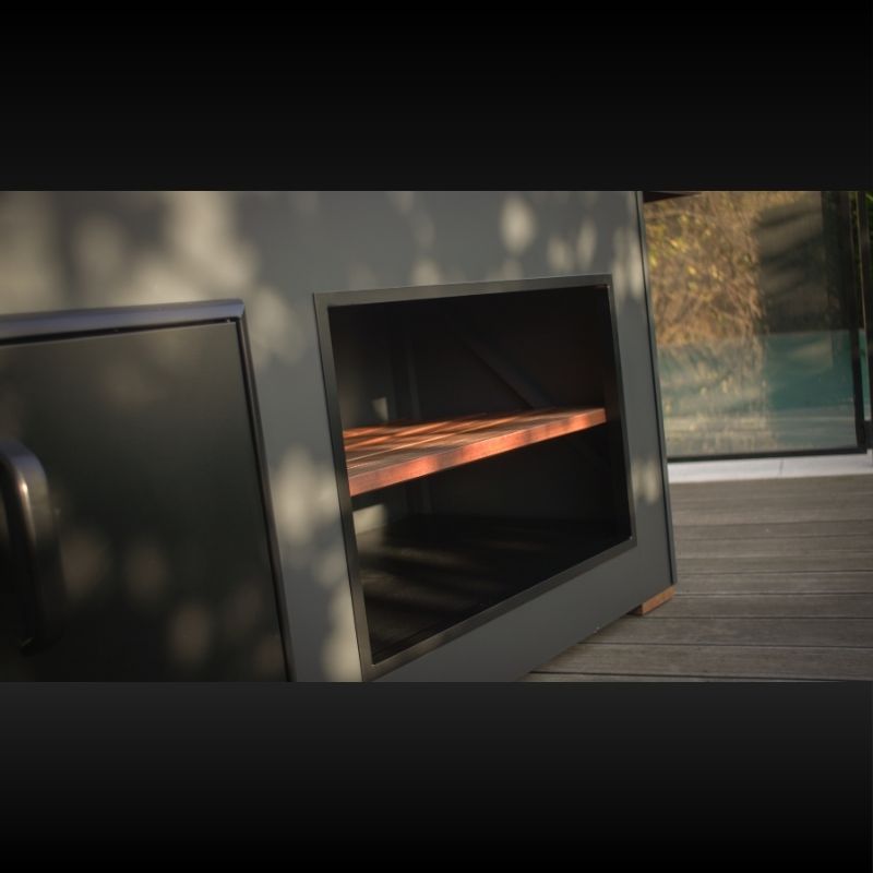 Grillandia Egg Nest Outdoor Kitchen Anthracite with Kamado Grill & Storage