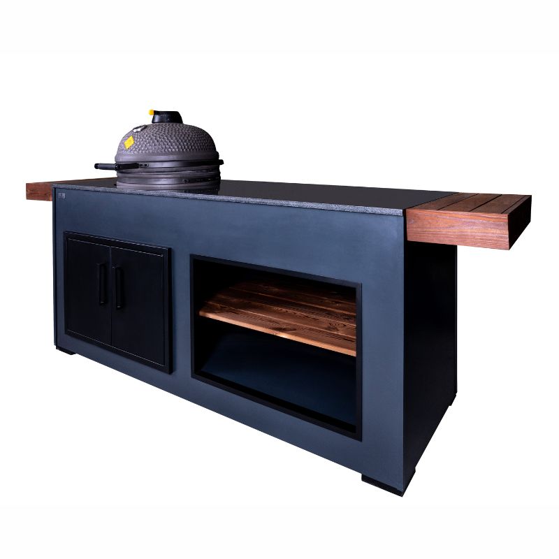 Grillandia Egg Nest Outdoor Kitchen Anthracite with Kamado Grill & Storage