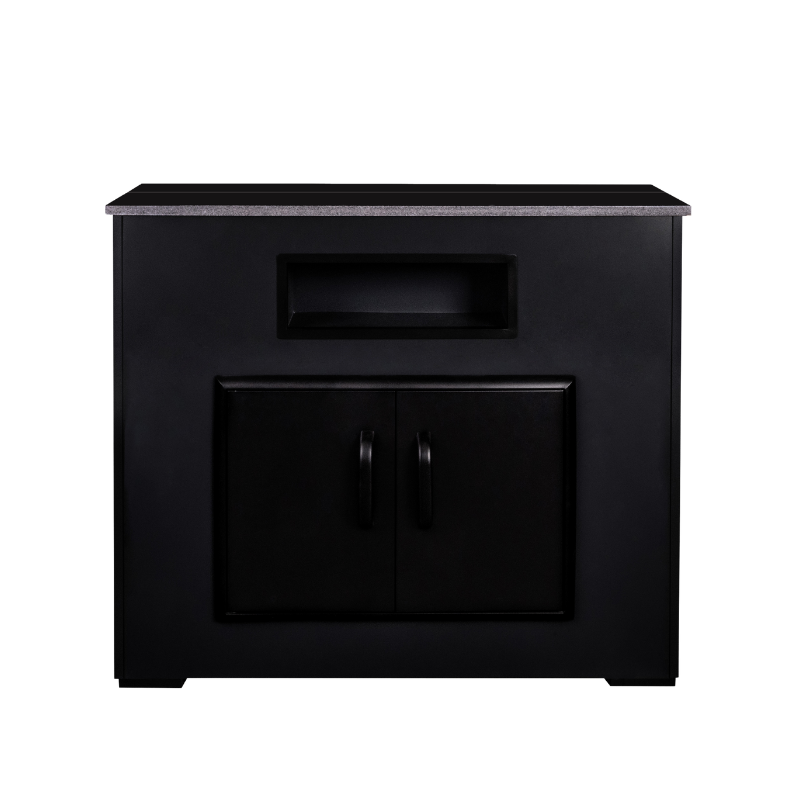 Cosy TV Lift Cabinet Anthracite with Automatic Remote TV Mount, Granite Top, Aluminium Frame & Storage Shelf