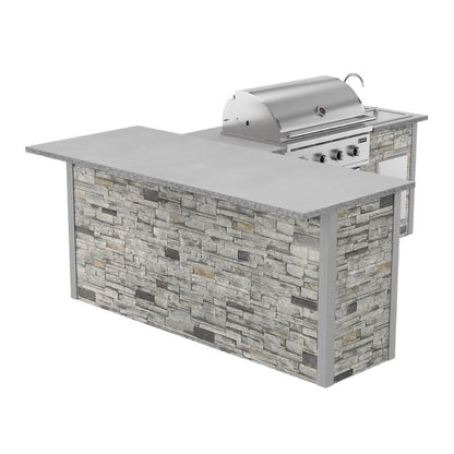 Blaze G7 Outdoor Kitchen, L-Shape Sink Island With Refrigeration Bar