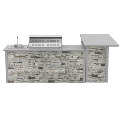 Blaze G7 Outdoor Kitchen, L-Shape Sink Island With Refrigeration Bar