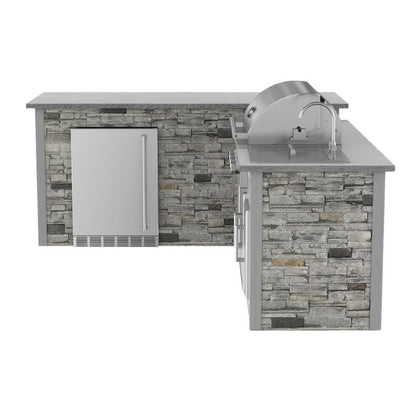 Blaze G7 Outdoor Kitchen, L-Shape Sink Island With Refrigeration Bar