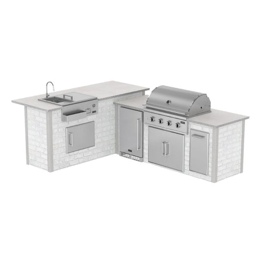 Blaze G7 Outdoor Kitchen, L-Shape Refrigeration Island with Refreshment Centre Bar