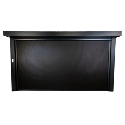 Grillandia Roll Cabana Pro Anthracite with Grandhall Premium G4 4-Burner Gas Grill, Beverage Cooler, Domino Cooktop, Sink, Granite Worktop, LED Lighting & Storage