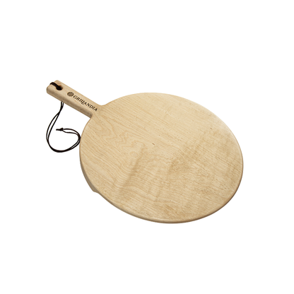 BBQ Ultimate Gift Kit Linden Wood Pizza Peel 100% Organic with Antibacterial Oiled Surface for Baking & Serving
