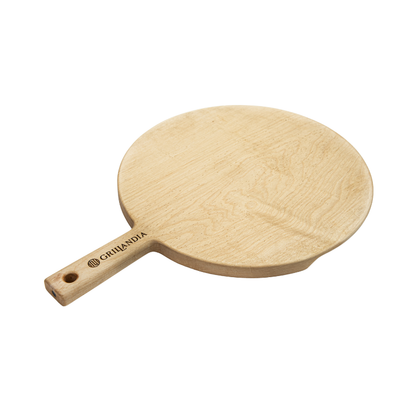 BBQ Ultimate Gift Kit Linden Wood Pizza Peel 100% Organic with Antibacterial Oiled Surface for Baking & Serving