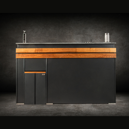 Grillandia Drink Center Anthracite with Kegland Kegerator System, Ice Cube Machine, Outdoor BT Speaker, Amplifier, Power Supply & 2 Bar Stools