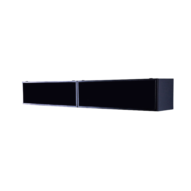 Grillandia Wall Cabinets Anthracite with Plexiglass Display Front, Aluminium Structure & Lift-Up Door System