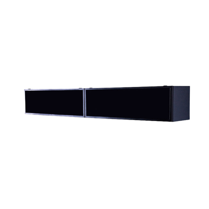 Grillandia Wall Cabinets Anthracite with Plexiglass Display Front, Aluminium Structure & Lift-Up Door System
