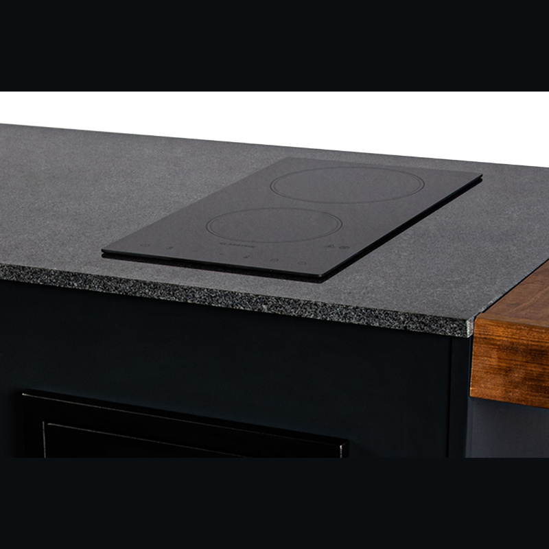 Grillandia Baby Bird Outdoor Kitchen Anthracite with Drink Cooler, Domino Hob, Granite Worktop & Storage