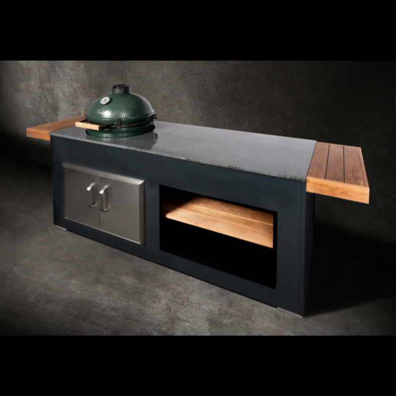 Grillandia Extension Wings Natural Wood with Weatherproof Iroko Wood Cladding & Aluminium Frame