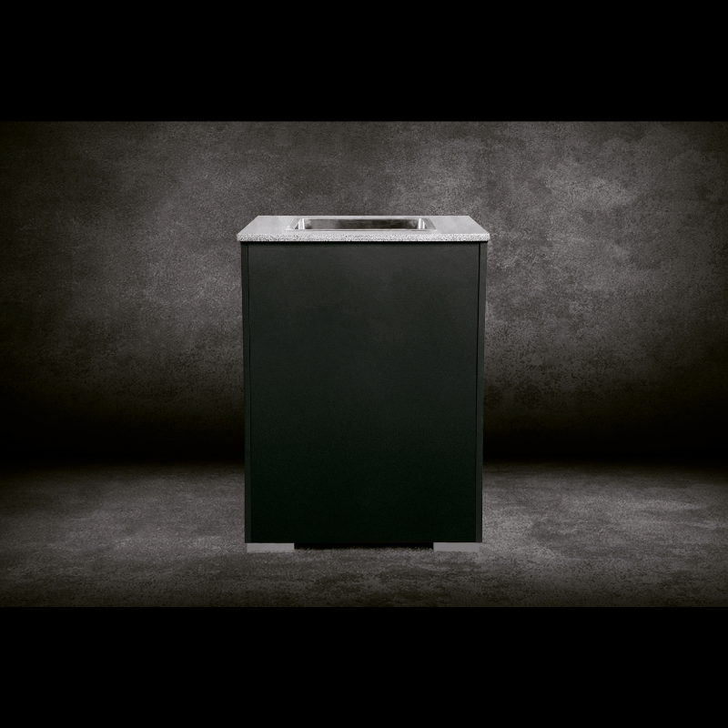 Grillandia Corner Unit with Ice Bucket Anthracite with HQ Stainless Steel Ice Bucket & Granite Worktop
