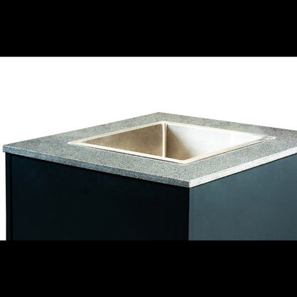 Grillandia Corner Unit with Ice Bucket Anthracite with HQ Stainless Steel Ice Bucket & Granite Worktop