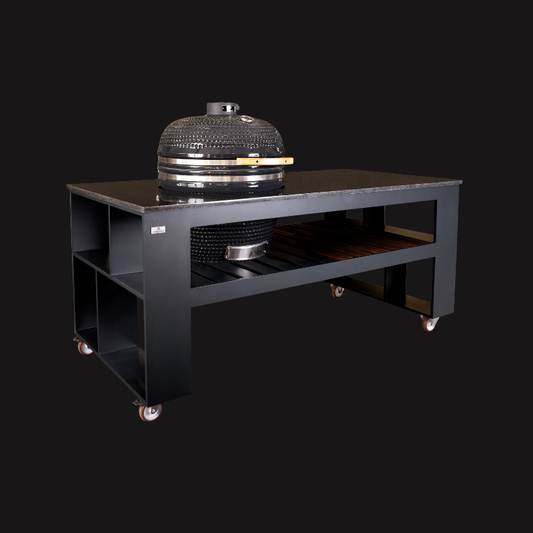 Grillandia Egg Wagon Outdoor Kitchen Anthracite with Kamado, Granite Worktop & Storage